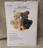 Pack of 2 Teddy bear sewing patterns, paper patterns to make your own bears - Image 2