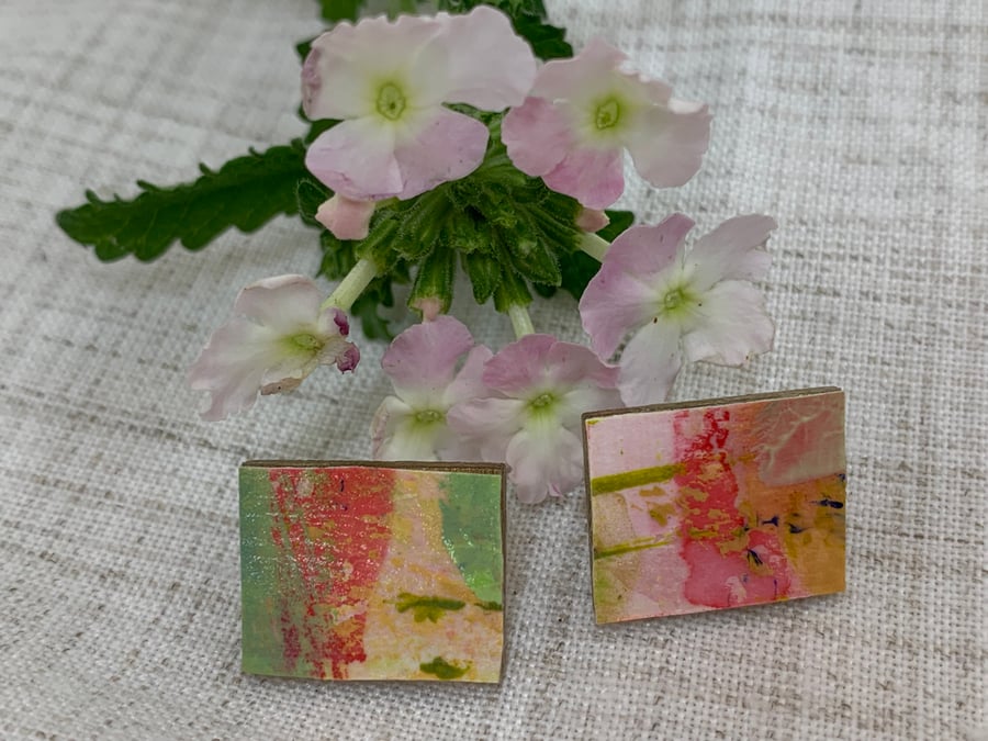 Stainless steel post earrings 