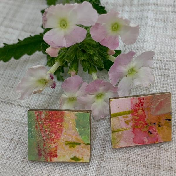 Stainless steel post earrings 