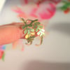 Sale! -Brass Autumn leaf hoop earrings