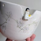 Hanging planter with angel, daisy chain & footprints Perfectly Imperfect