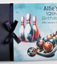 Bowling birthday guest book, bowling party book, strike up some fun pins
