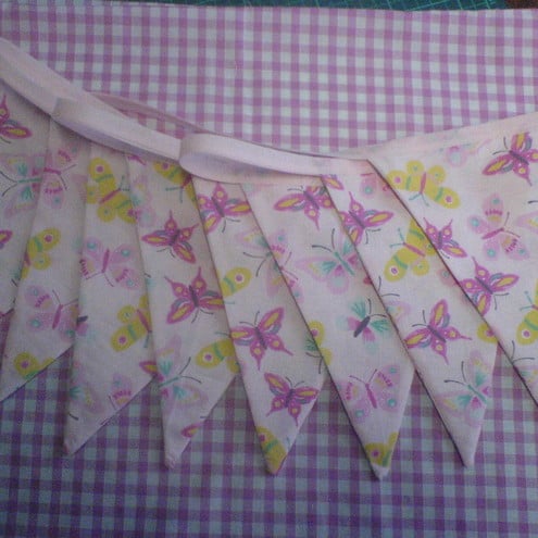 Pretty Pink Butterfly Bunting