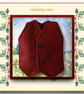 Burgundy Tailored Felt Waistcoat 