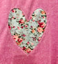 Upcycled Pink Boho Jumper with Floral Heart Detail One of a Kind Clothing - Image 3