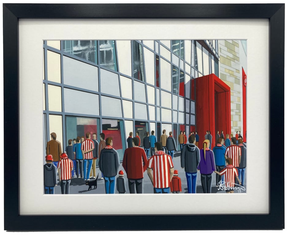 Brentford F.C, Gtech Community Stadium. Framed, Football Memorabilia Art Print.