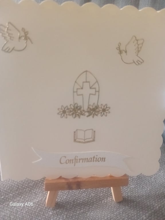 Golden Confirmation Handmade card