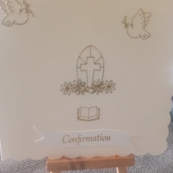 Golden Confirmation Handmade card