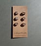 Set of six flat driftwood disk buttons - Image 3
