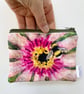Velvet flower and bee coin purse, card holder, mobile phone bag, makeup bag. 