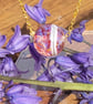 Handmade Pink Glass ball pendant on gold played chain. handmade - Image 10