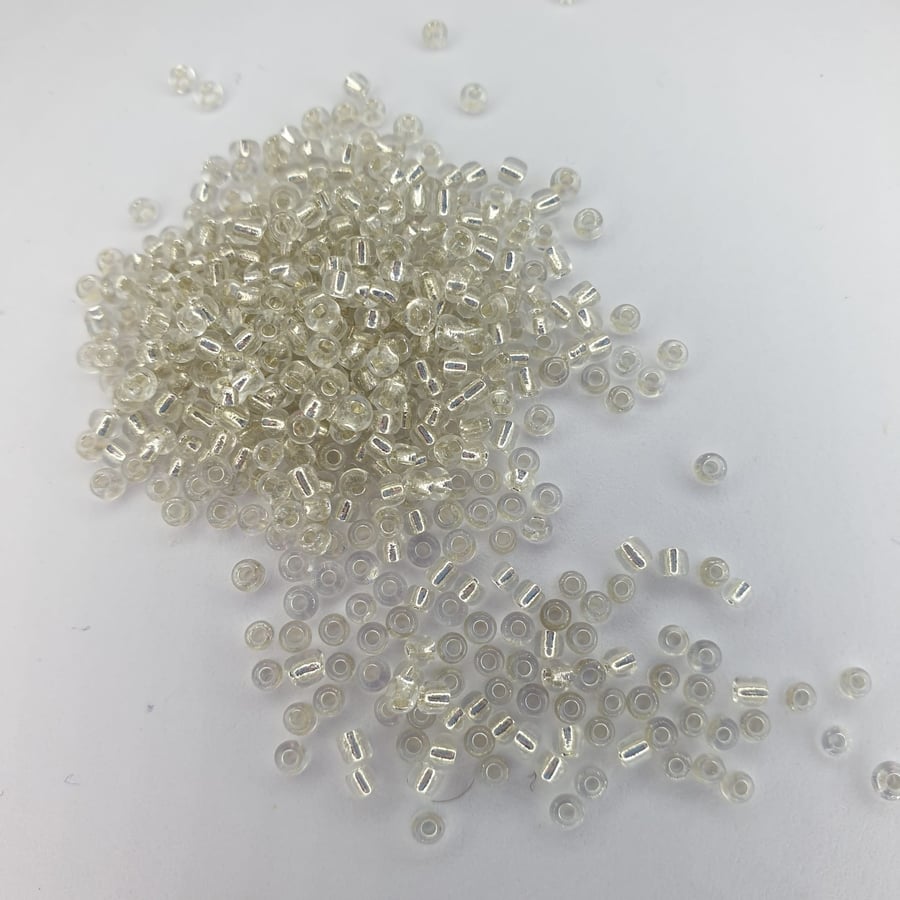 50 Gram Silver Glass Seed Beads Sand Beads for DIY Jewellery Making 