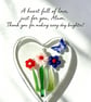 Handmade Fused Glass Heart  - Image 2