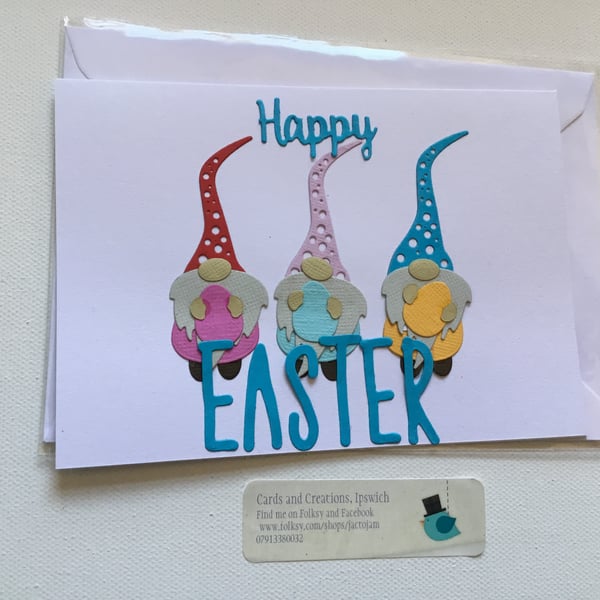 Easter card. Easter gnomes. Gonks. Easter. CC342