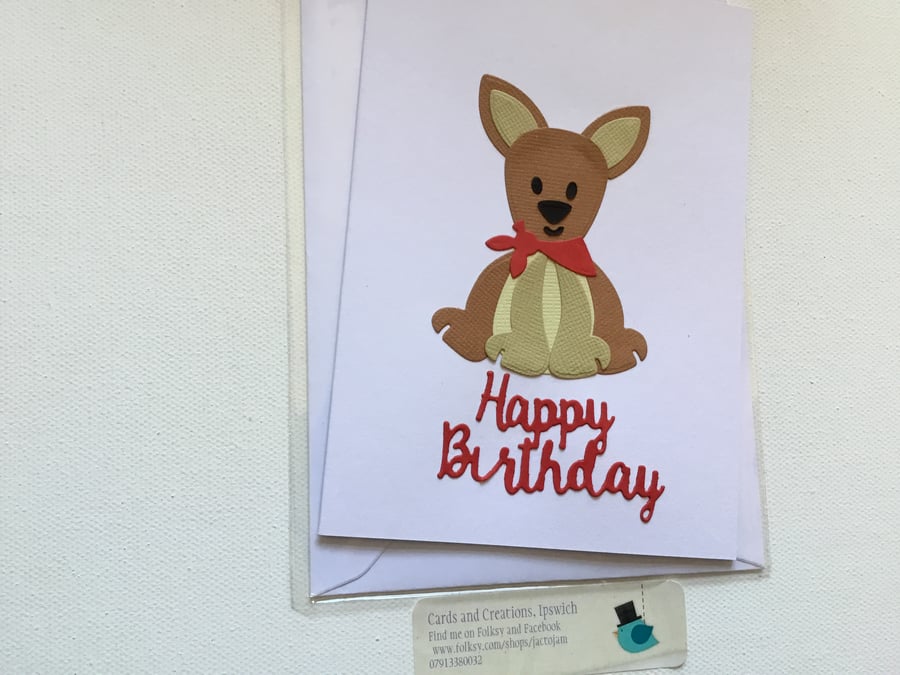  birthday card. Dog birthday card. Card for dog lover.  CC384. 