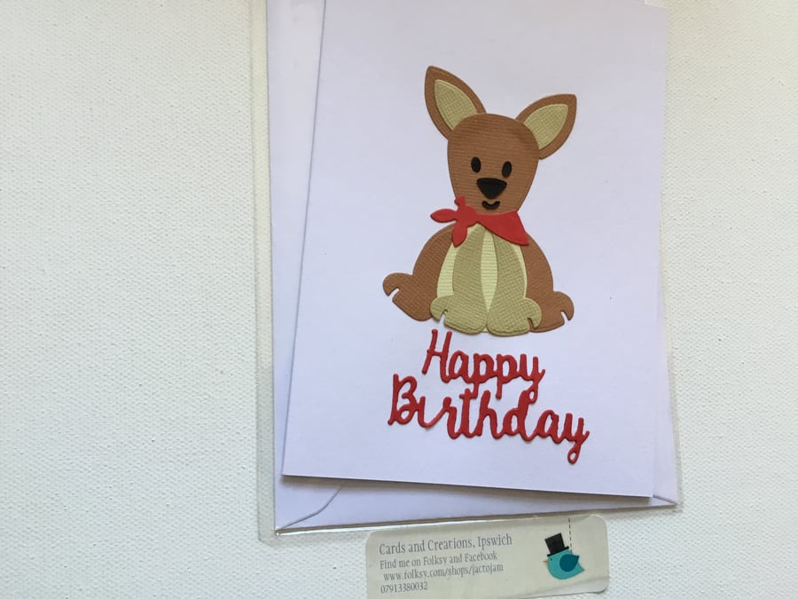  birthday card. Dog birthday card. Card for dog lover  Ref 343