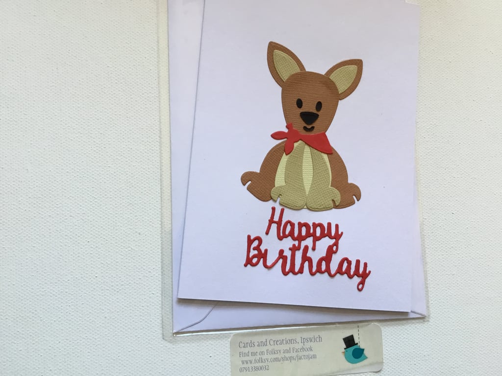  birthday card. Dog birthday card. Card for dog lover  Ref 343