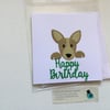 Birthday card. Handmade card.  Dog. Ref 330