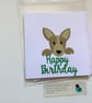 Birthday card. Handmade card.  Dog. Ref 330 - Image 1