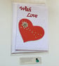 'with love' card. Embossed card. Valentine card. Ref 201.  - Image 2