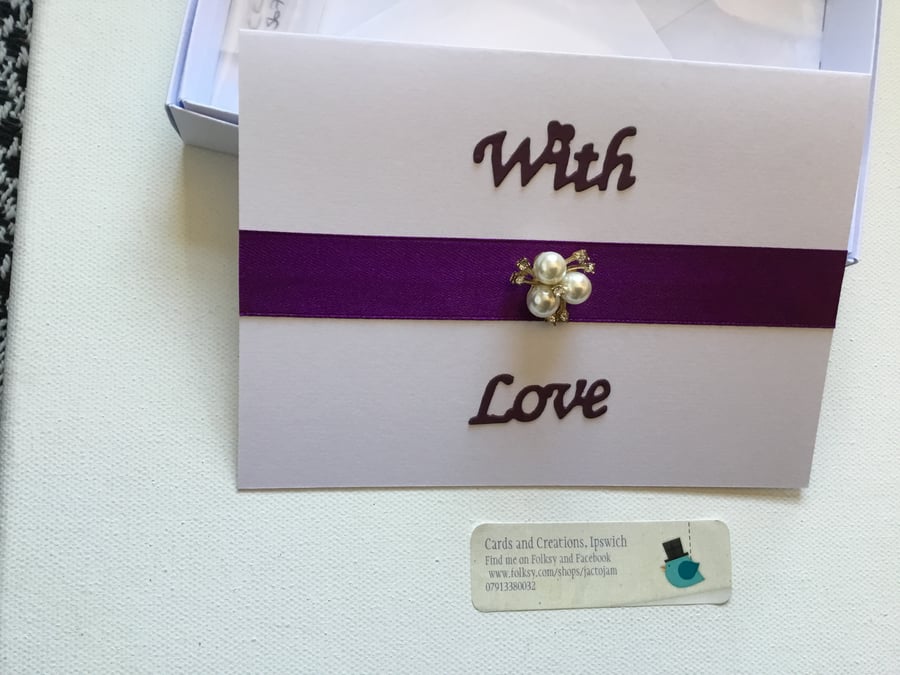 Luxury card. Boxed card. Any occasion card. With love card. CC567