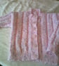 Pink with Multi-Coloured Flecks 22 inch round neck Cardigan - Image 1