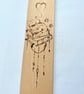 Wooden bookmark - pyrographed designs - Image 4