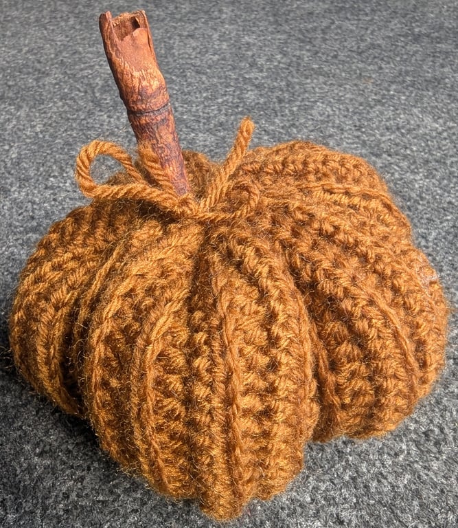 Crochet Pumpkin- Light Brown