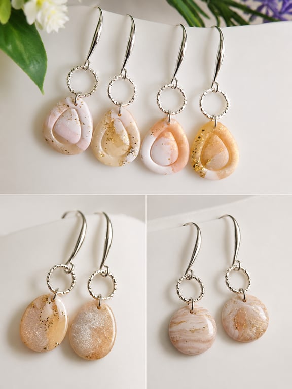 Vanilla glaze earrings 