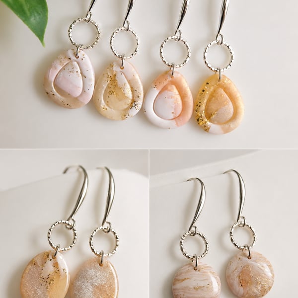 Vanilla glaze earrings 