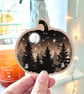Spooky Pumpkin Halloween Sticker. Vinyl Spooky Sticker. - Image 1