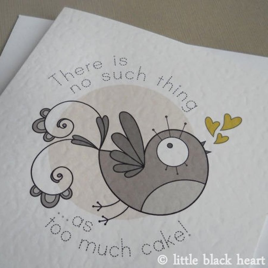 cakebird birthday celebration card