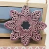 Ceramic flower hanging decoration Pottery Flower Folk art garden decoration 