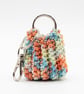 Mini crochet purse bag charm keyring