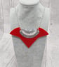 Recycled Aluminium Drink Can Base Metal, Unique Red Acrylic Shape Necklace  - Image 5