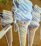 Holographic 99 Flake Ice Cream - Cute Soft Serve Vinyl Sticker