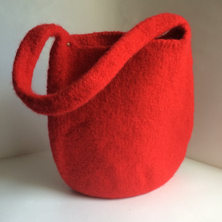 Felted wool handbag