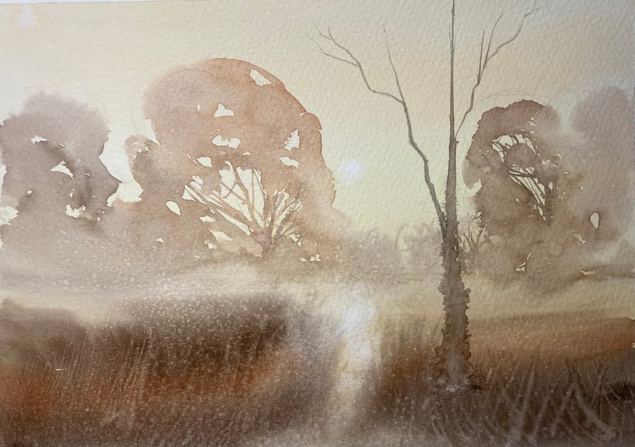 Evening bliss (Pure Original Watercolour) 