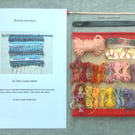 Sunset Skies weaving kit with loom, yarn, needles and instructions