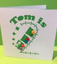 Personalised 2nd Birthday Card with a Train for a Boy - Image 2