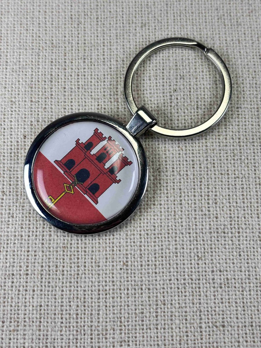 Gibraltar Flag Keyring
