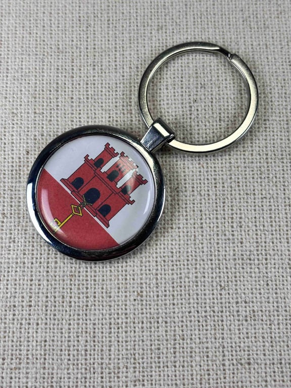 Gibraltar Flag Keyring