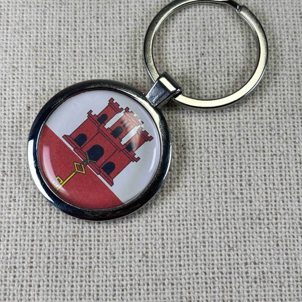 Gibraltar Flag Keyring