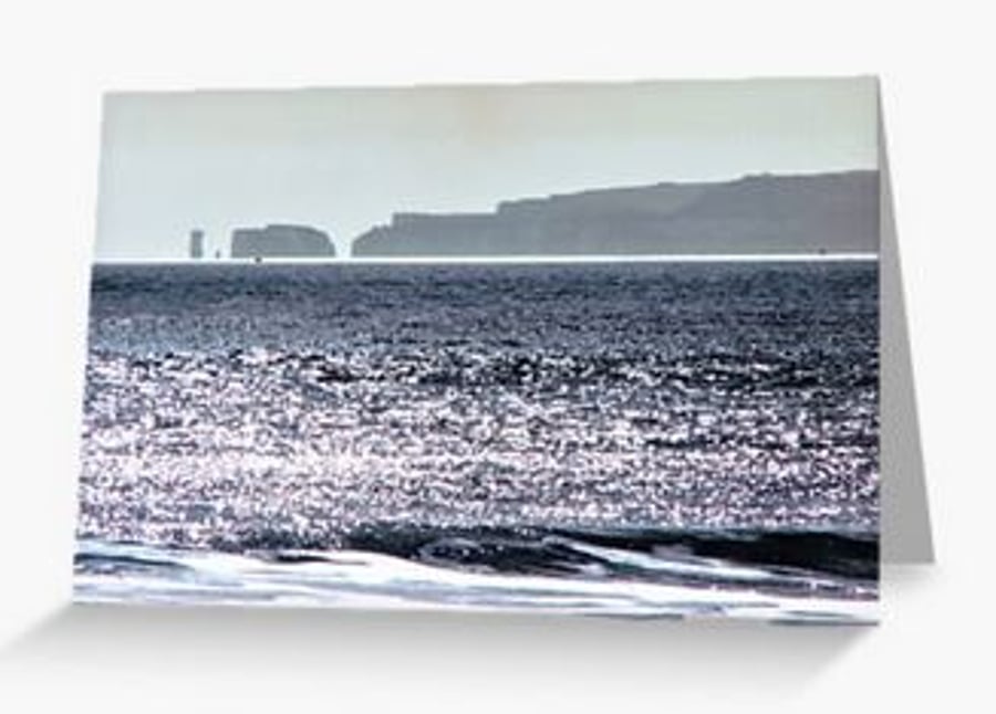Old Harry Rocks - Dorset Jurassic Coast blank photographic greeting card