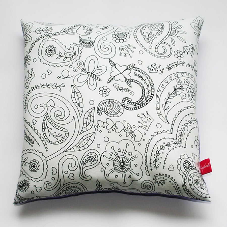 Colour Me Cushion - Purple