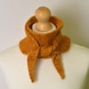 Handmade Silk Merino Scarflette in Sunset-Lightweight Kettle-Dyed Knit Neck Wrap