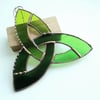 Stained Glass Triquetra - Green