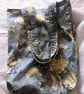 Shoulder Bag, Blue Yellow Floral Print , Eco Friendly Reusable Cotton Bag - Image 3