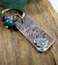 Keyring, Copper and Sterling Silver Cuddly Bear Bag Charm - Image 4