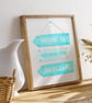 Home is Where the Beach is A4 Art Print, Beach Sign - Image 7